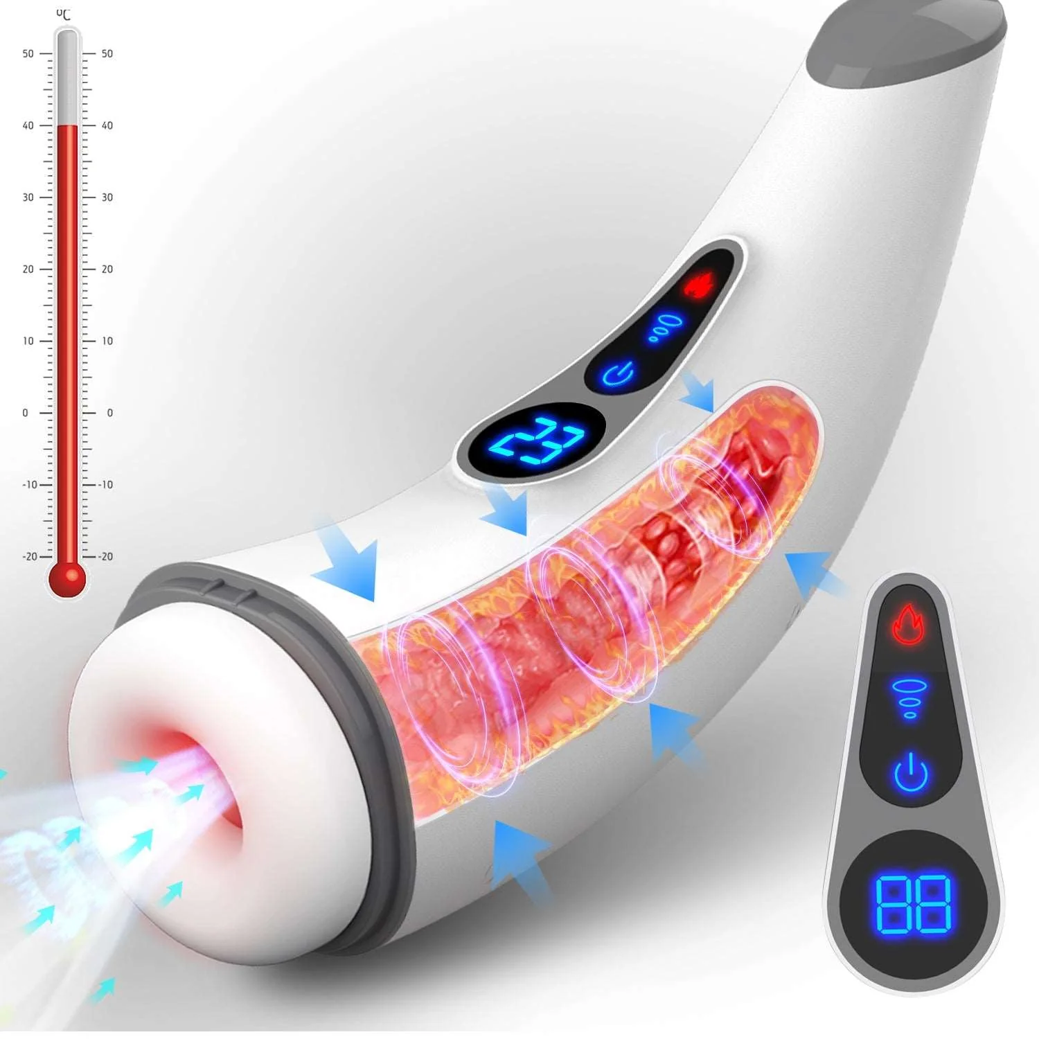 007 PRO 9-Frequency Suction 9-Frequency Vibration Heating and Sound-Enabled Male Masturbator - Image 6