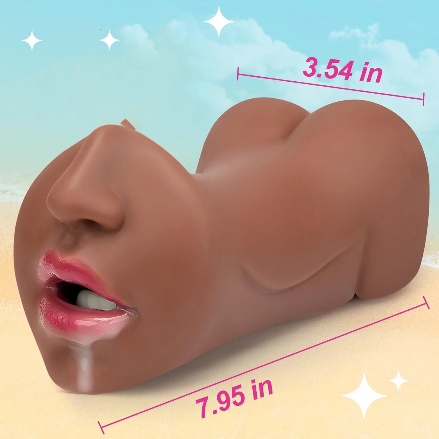 1.41Lbs 3-in-1 Pocket Pussy Realistic Mouth Vagina and Tight ass Male Penis Stroker - Image 5