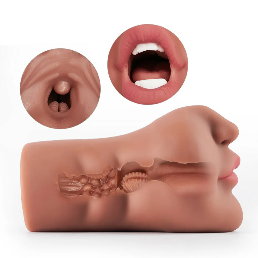 1.49Lb Pocket Pussy Realistic Mouth Blowjob Masturbator Stroker - Image 2