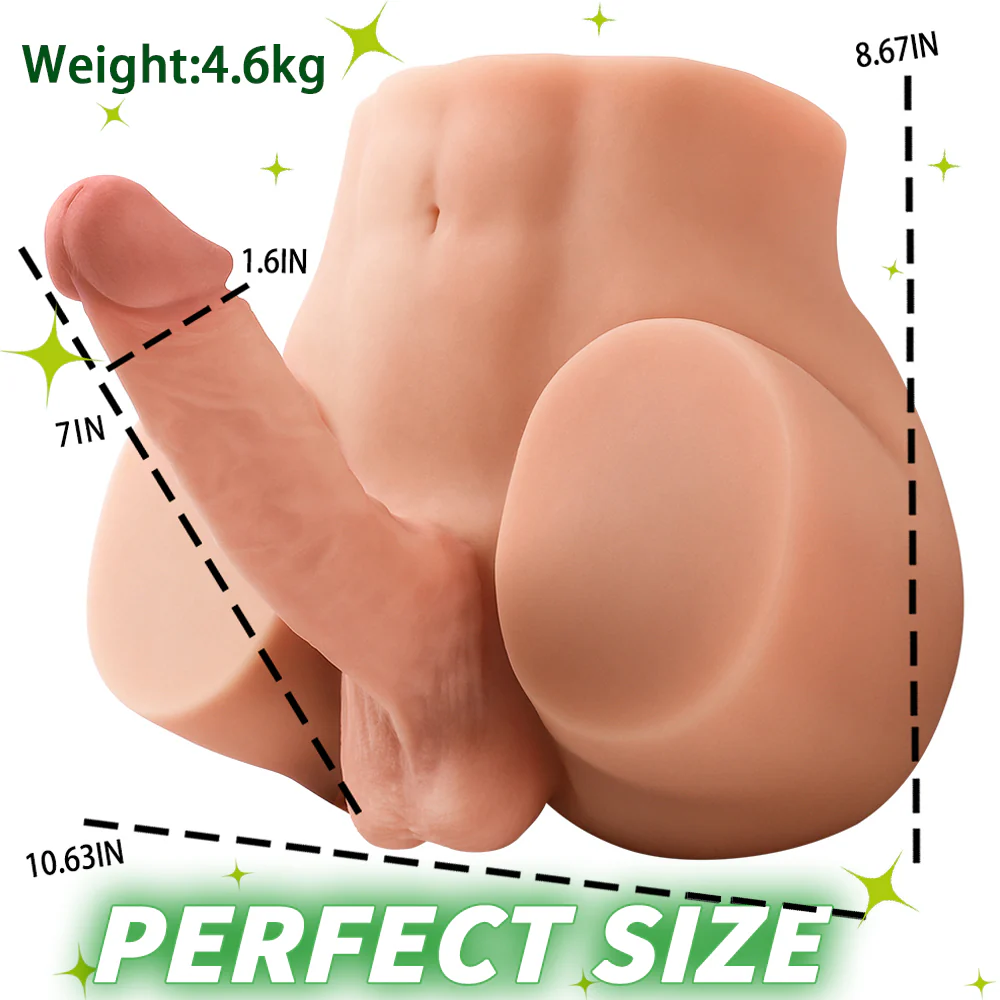 10.1Lb 2-in-1 Male Sex Torso with Realistic Dildo Testis and Anus - Image 5