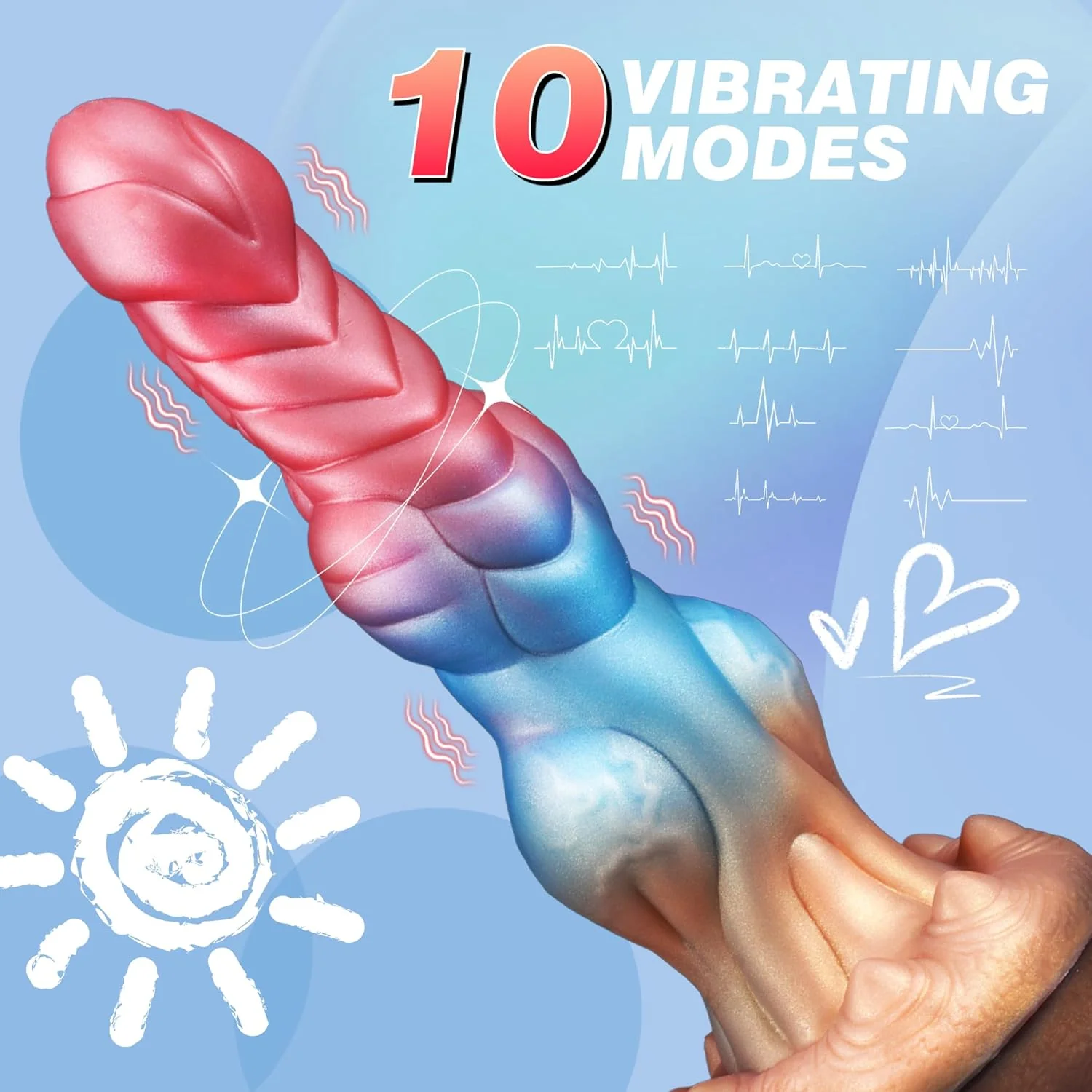 10.23In  Monster Dildo Huge Dildo Thick Anal Dildo With Thrusting & Viration - Image 3