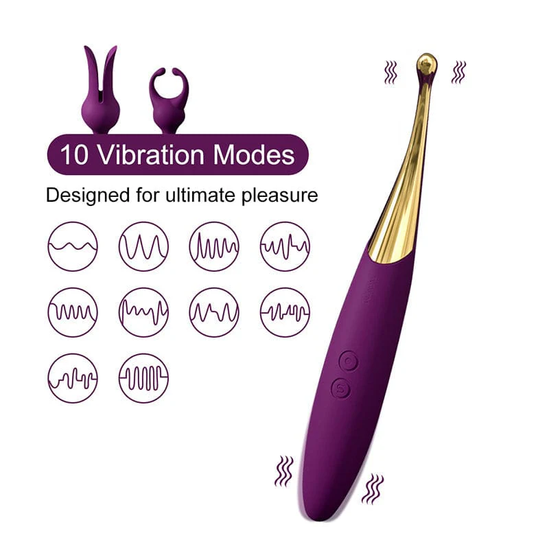 10-Speed Multifunctional Interchangeable Head Vibrating Wand - Image 4