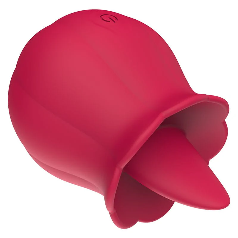 10 Speeds Vibrating Rose Shape Tongue Licking Vibrator For Women - Image 3