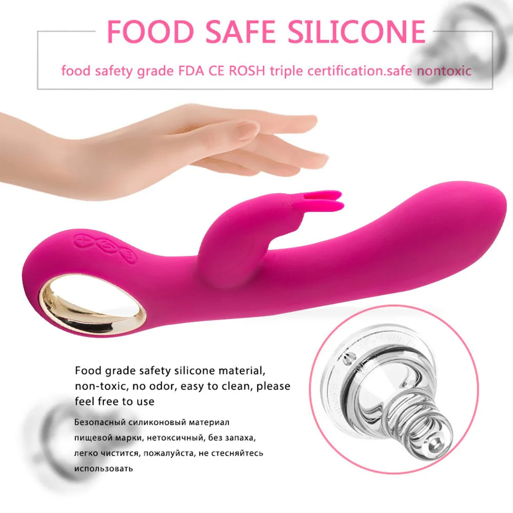 Rabbit Vibrator 42 ℃ Heating Stick Masturbation Waterproof Multi-frequency Vibration - Image 4