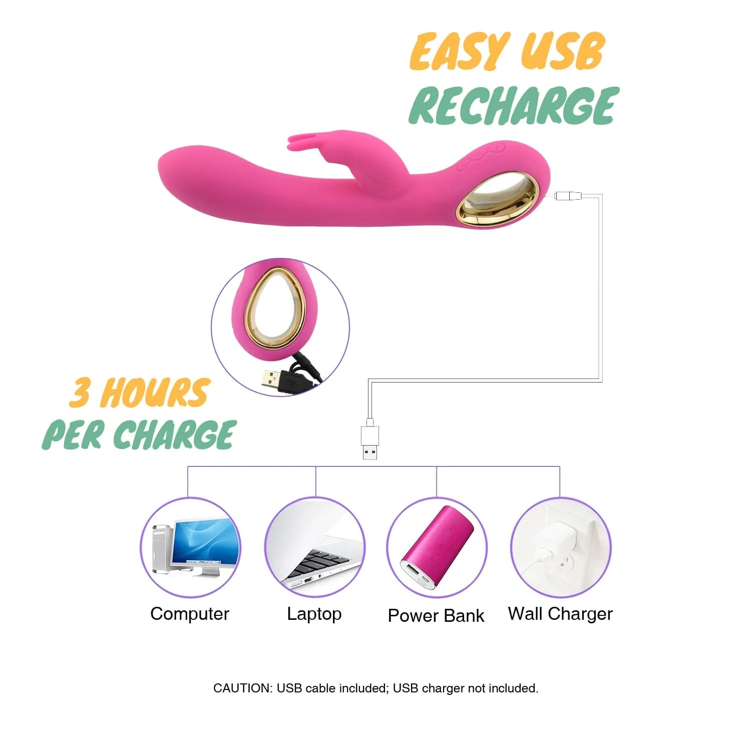 Rabbit Vibrator 42 ℃ Heating Stick Masturbation Waterproof Multi-frequency Vibration - Image 5