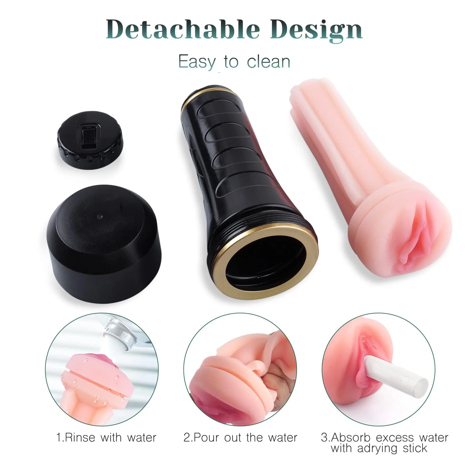 Male Masturbators Cup Realistic Textured Pocket Vagina Pussy Masturbation Stroker - Image 4