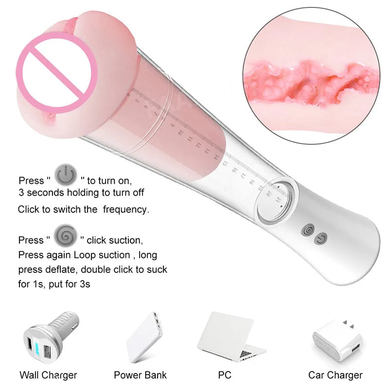 Male Masturbation Cup Penis Extender Vacuum Pump - Image 4