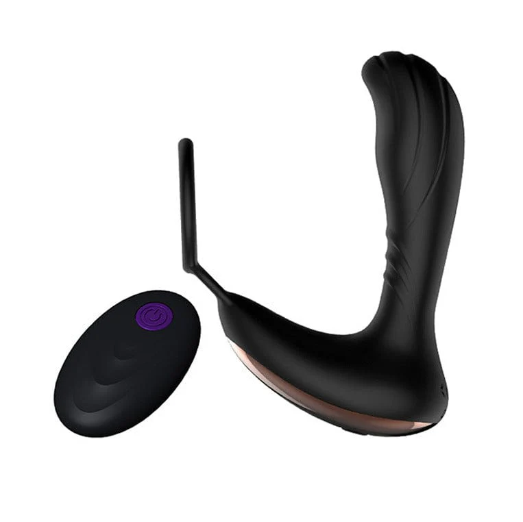 Vibrating Prostate Massager Anal Vibrator with Cock Ring & Remote - Image 3