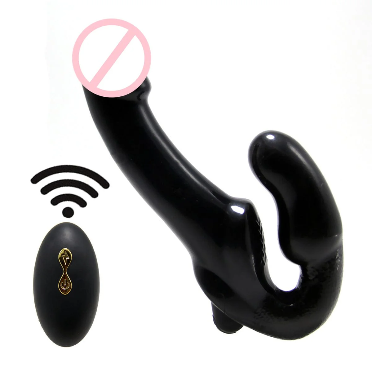 10 Frequency Vibrating Remote Control Double Ended Wearable Dildo - Image 4