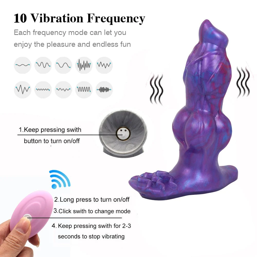 Remote Control Vibrating Dildo Clit Stimulate Anal Plug - Image 3