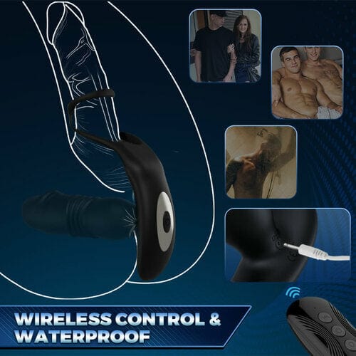 3 -Thrusting & 12 -Vibrating Cock Rings Prostate Massager - Image 4