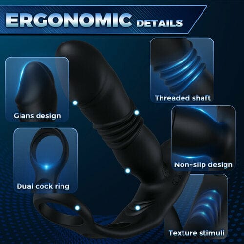3 -Thrusting & 12 -Vibrating Cock Rings Prostate Massager - Image 5