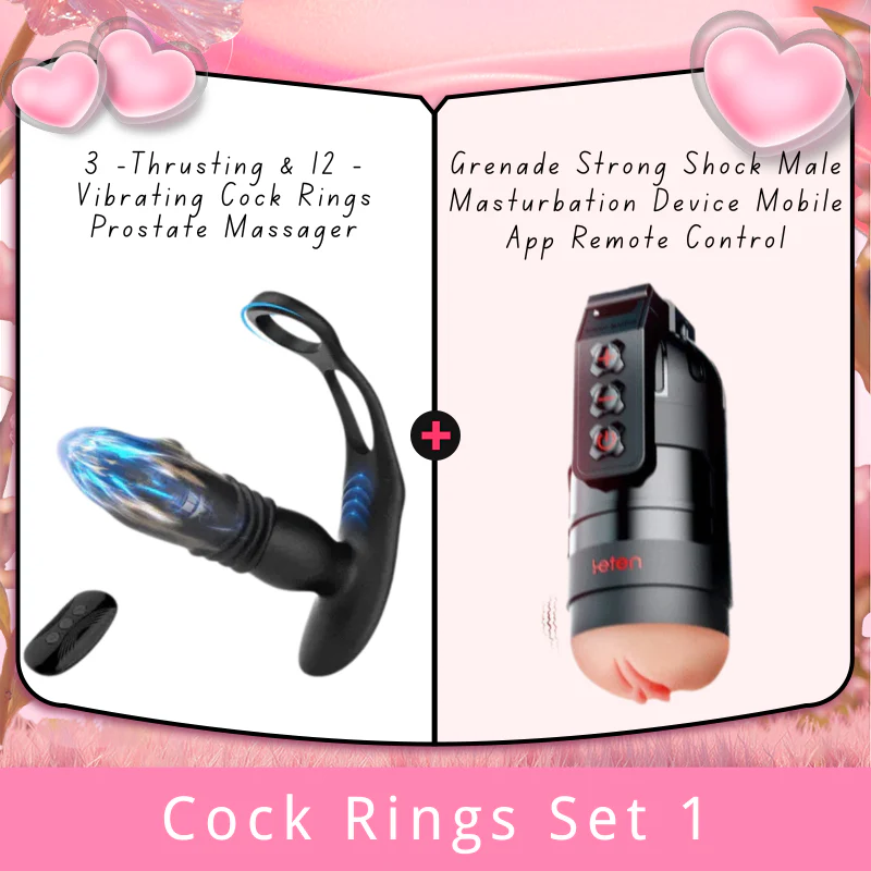 3 -Thrusting & 12 -Vibrating Cock Rings Prostate Massager - Image 8