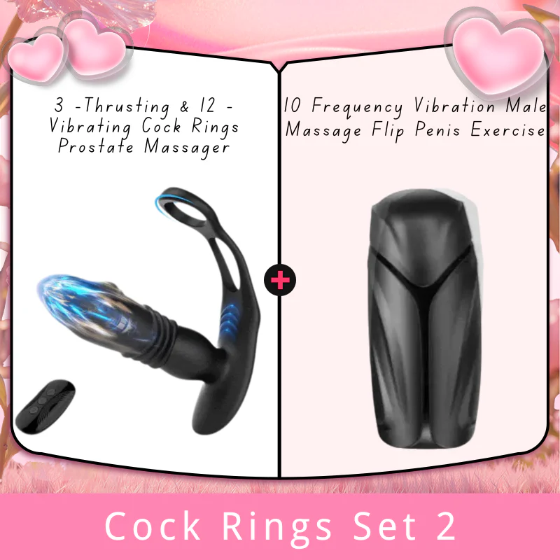 3 -Thrusting & 12 -Vibrating Cock Rings Prostate Massager - Image 9
