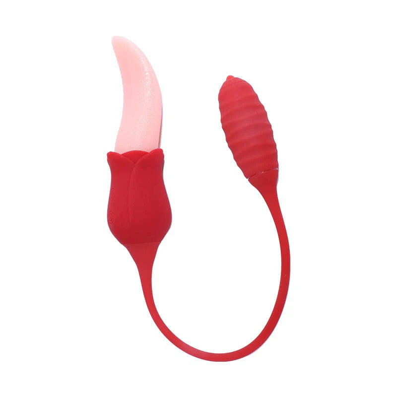 Mia 2-in-1 Upgraded Tongue-licking Rose Toy With Licking Bullet Vibrator - Image 7