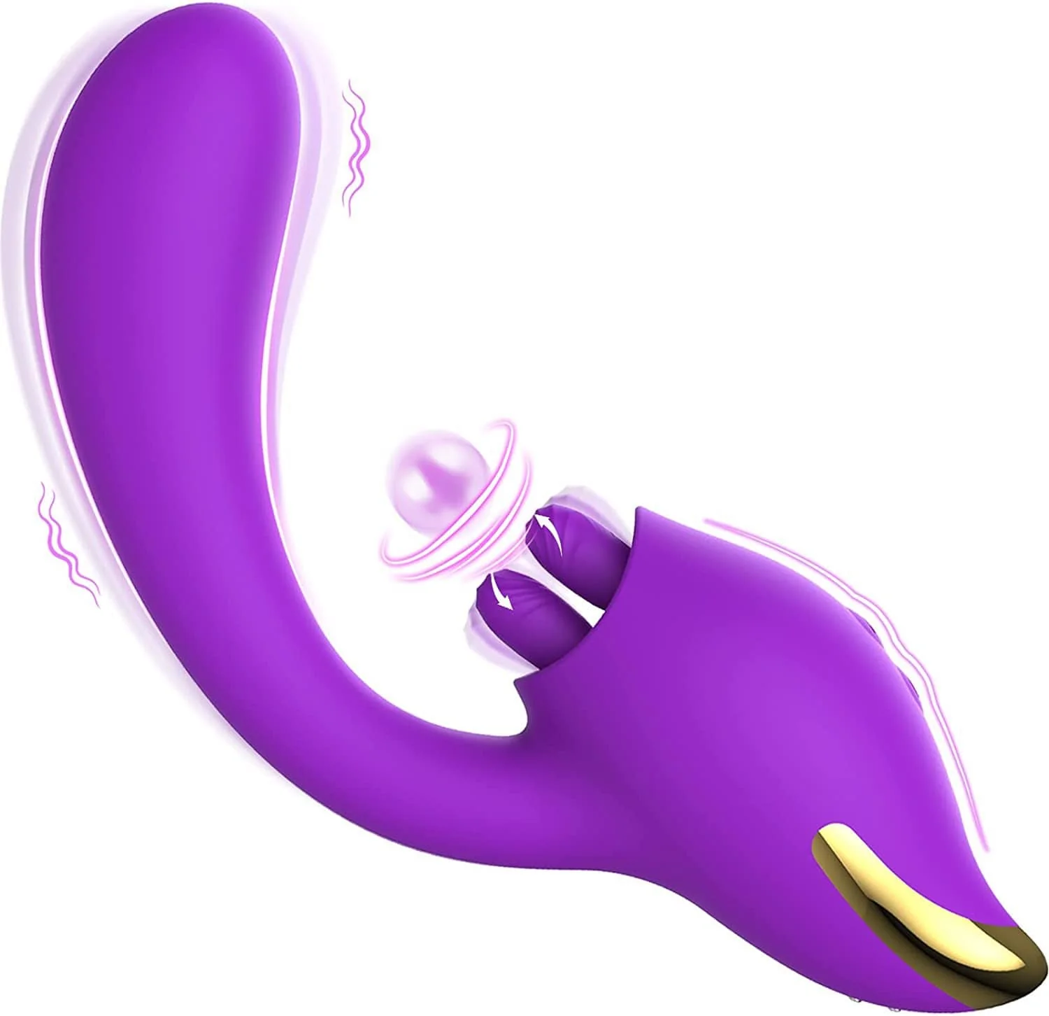 Merlot 2-in-1 Tongue-licking Dildo Vibrator - Image 6