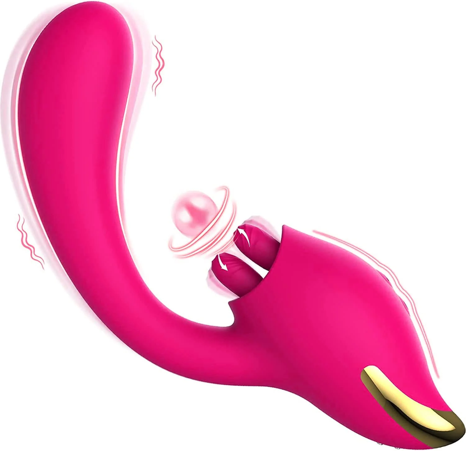 Merlot 2-in-1 Tongue-licking Dildo Vibrator - Image 7