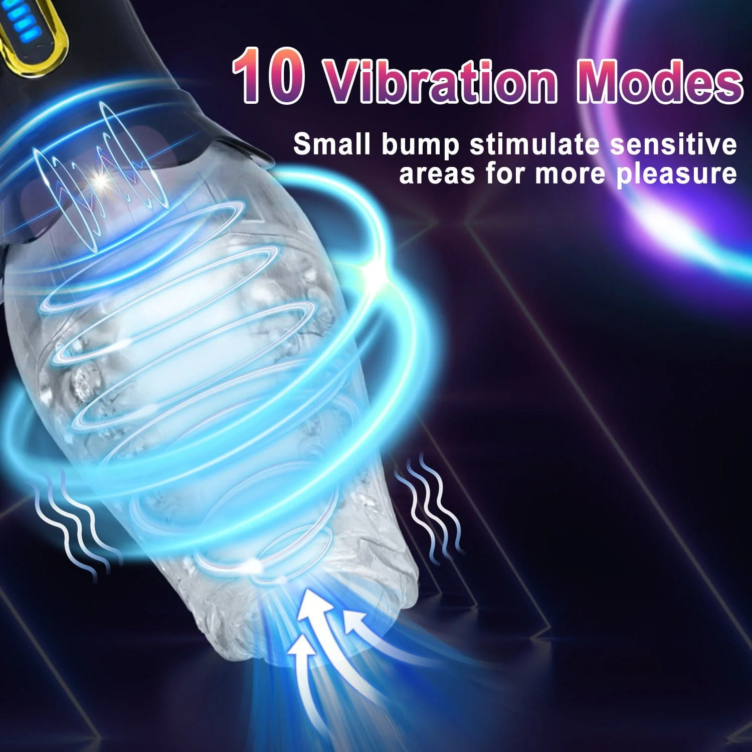 Male Rose Penis Trainer Rotating Vibrating Deepthroat Masturbator - Image 2