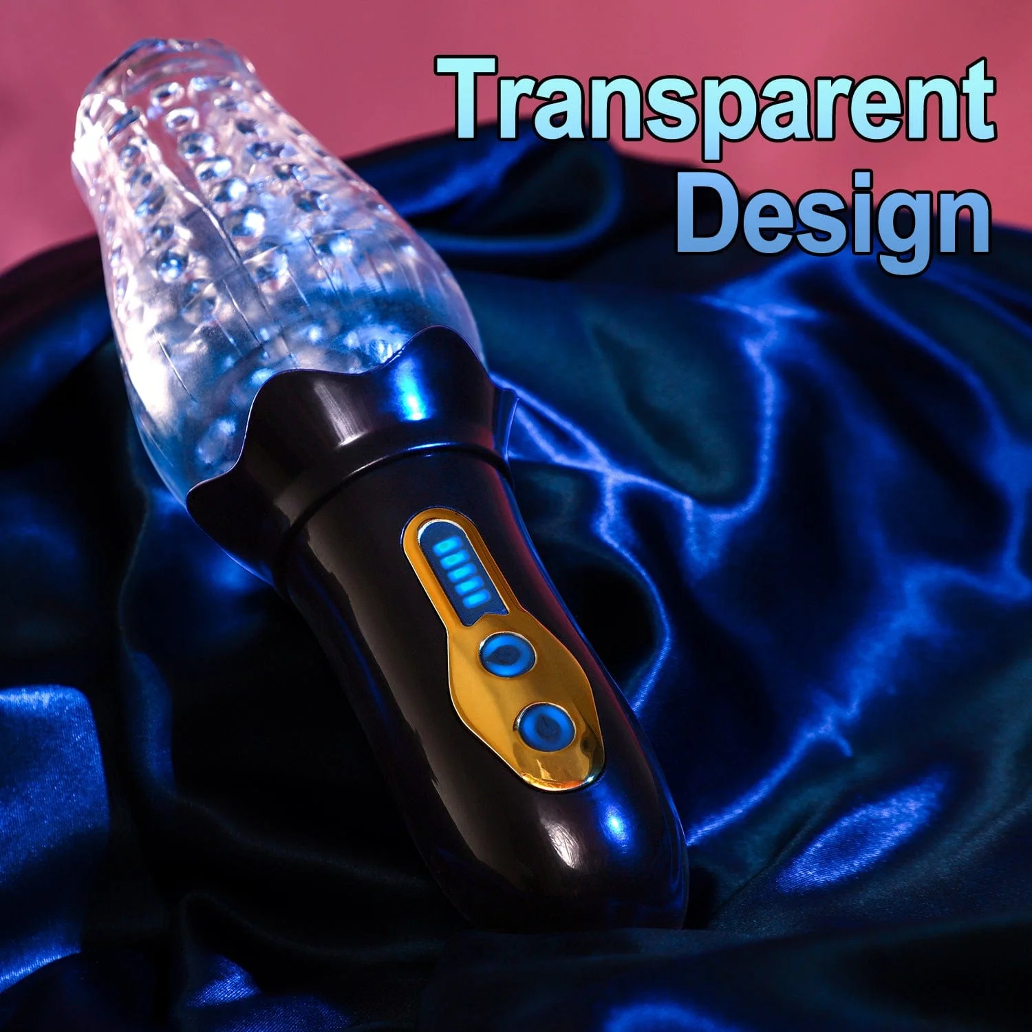 Male Rose Penis Trainer Rotating Vibrating Deepthroat Masturbator - Image 3