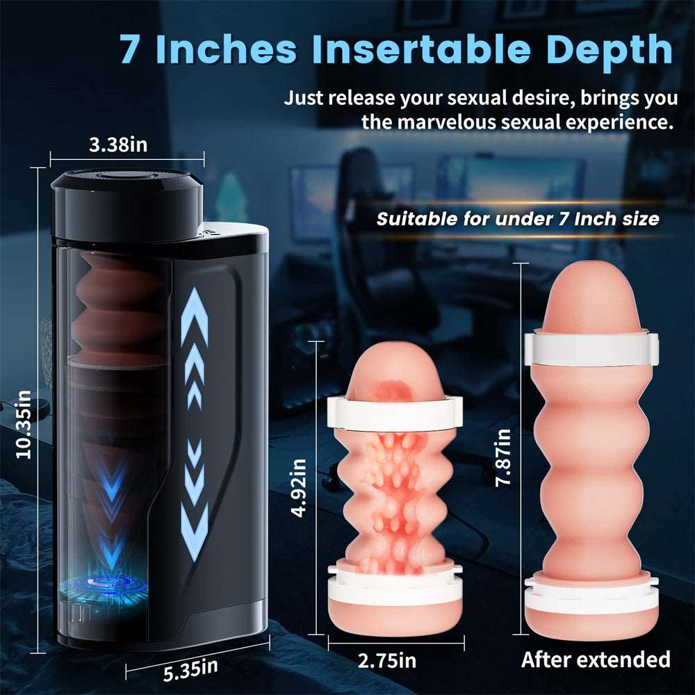 Big Cup Automatic Telescopic Penis Stimulation Pocket Pussy Stroker Male Masturbator - Image 5