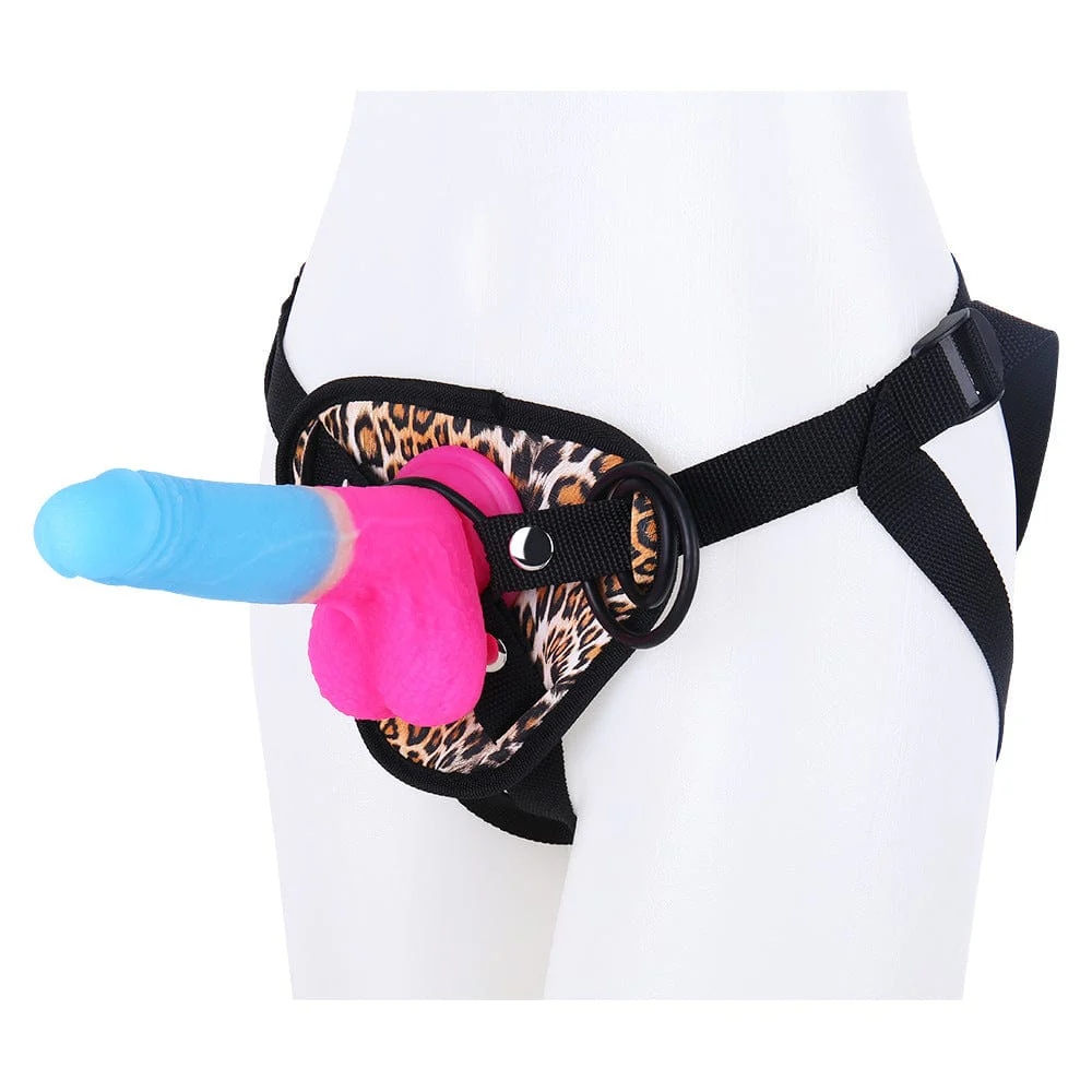 7.09 Inches Strap-on Dildo Leopard Belt For Lesbian Couple - Image 9