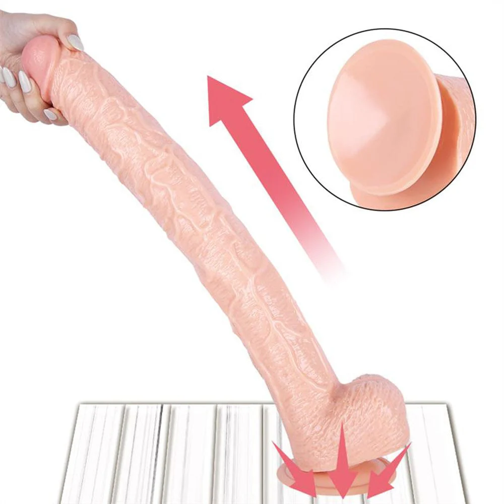 16.93 Inch Strap On Huge PVC Dildo - Image 8