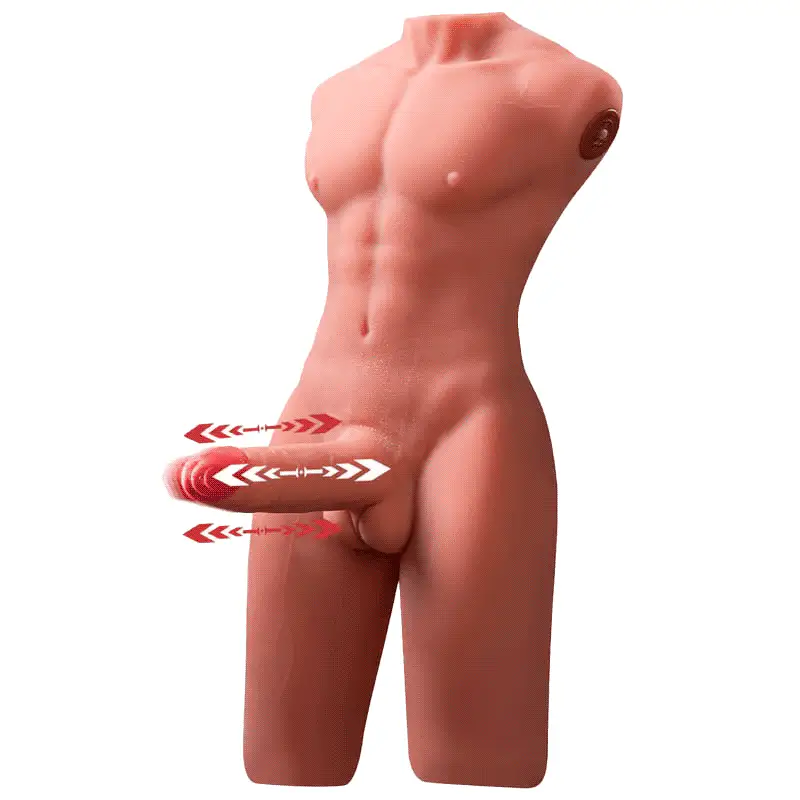 17.64Lb Male Sex Torso with Thrusting Realistic Dildo & Tight Anus