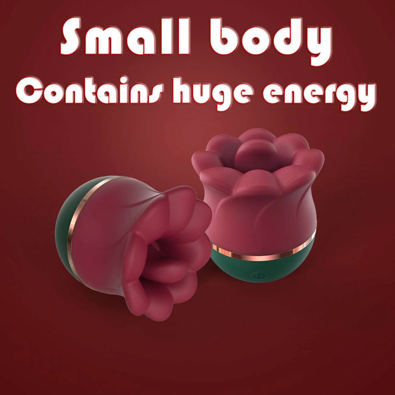 2 In 1 Rose Kiss Tongue Licking Rose Flower Vibrator - Image 5