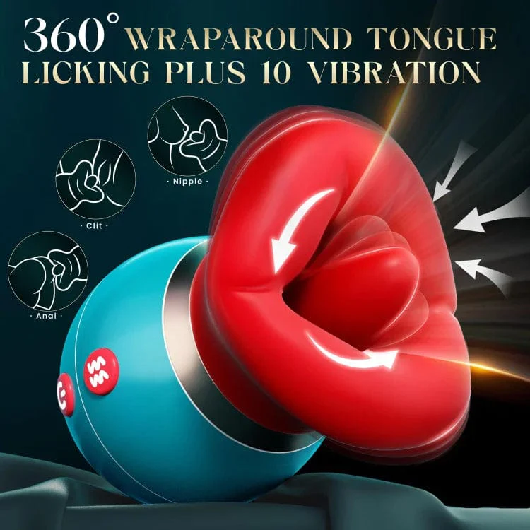 3 in 1 App Remote Control Big Mouth Vibrator With 360° Tongue Licking & Sucking & Vibrating - Image 4