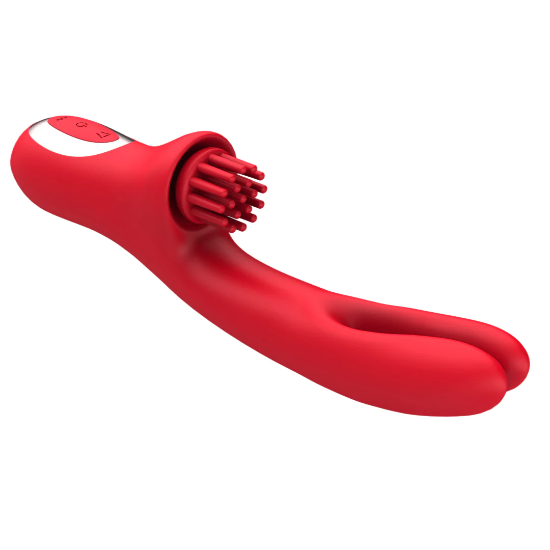 3 In 1 Clit Tickling G Spot Wiggling Dildo Vibrator - Image 6