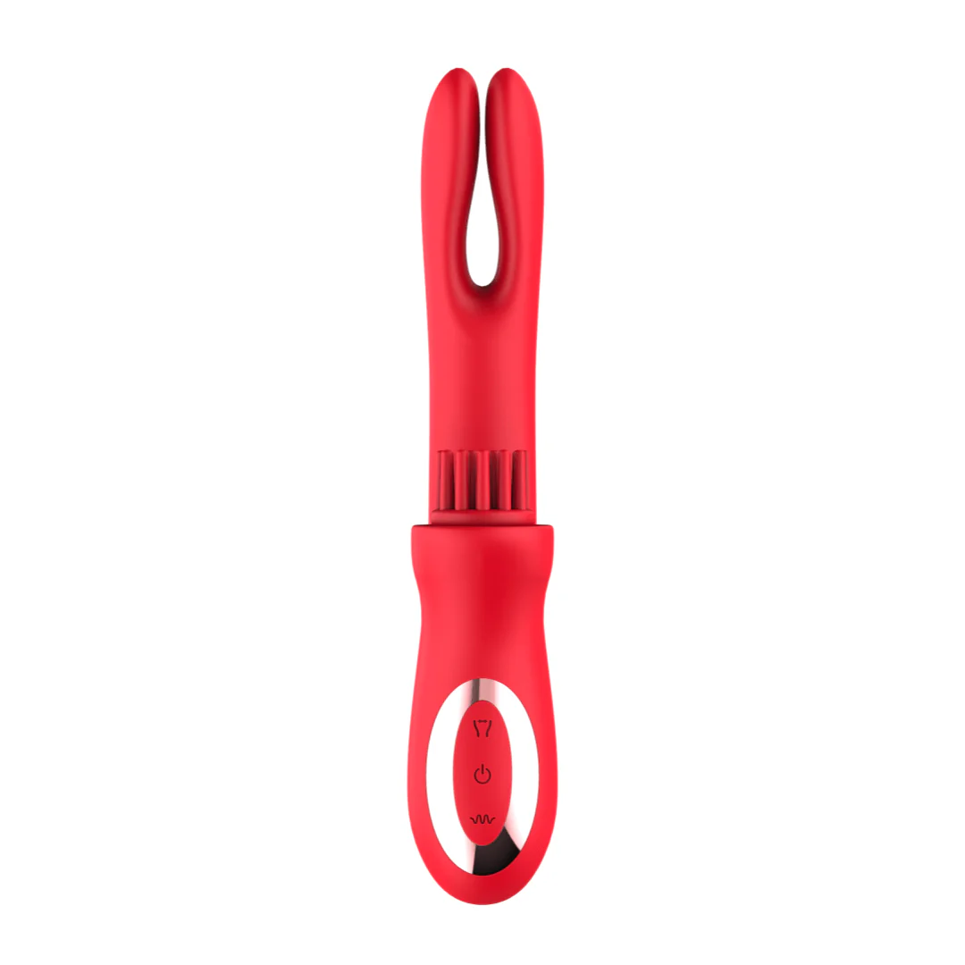 3 In 1 Clit Tickling G Spot Wiggling Dildo Vibrator - Image 7