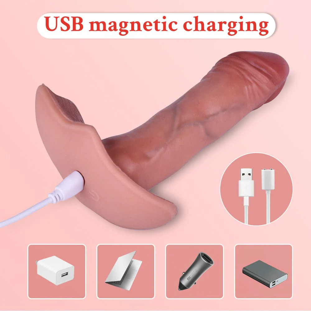 3 in 1 Thrusting Realistic Wearable Dildo Vibrator with Remote Control - Image 6