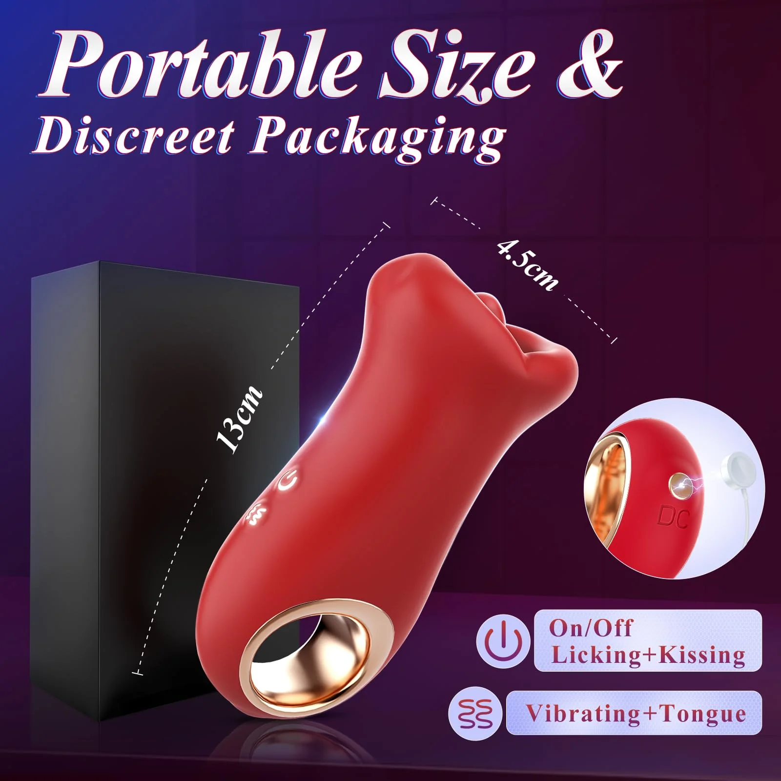 3IN1 Handle Mouth-Shaped 10 Tongue Licking Kissing - Image 7
