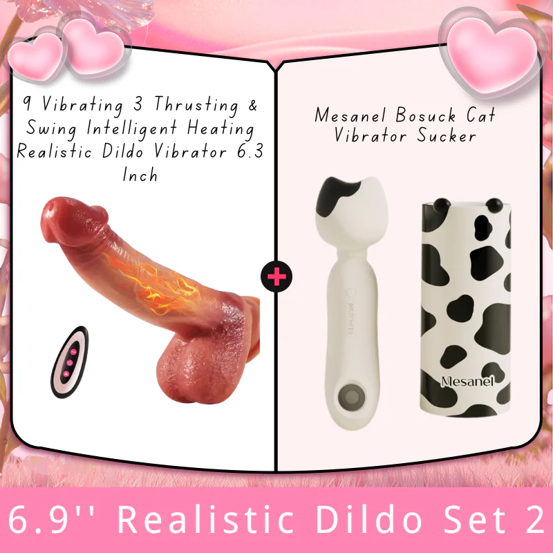 9 Vibrating 3 Thrusting & Swing Intelligent Heating Realistic Dildo Vibrator 6.3 Inch - Image 7
