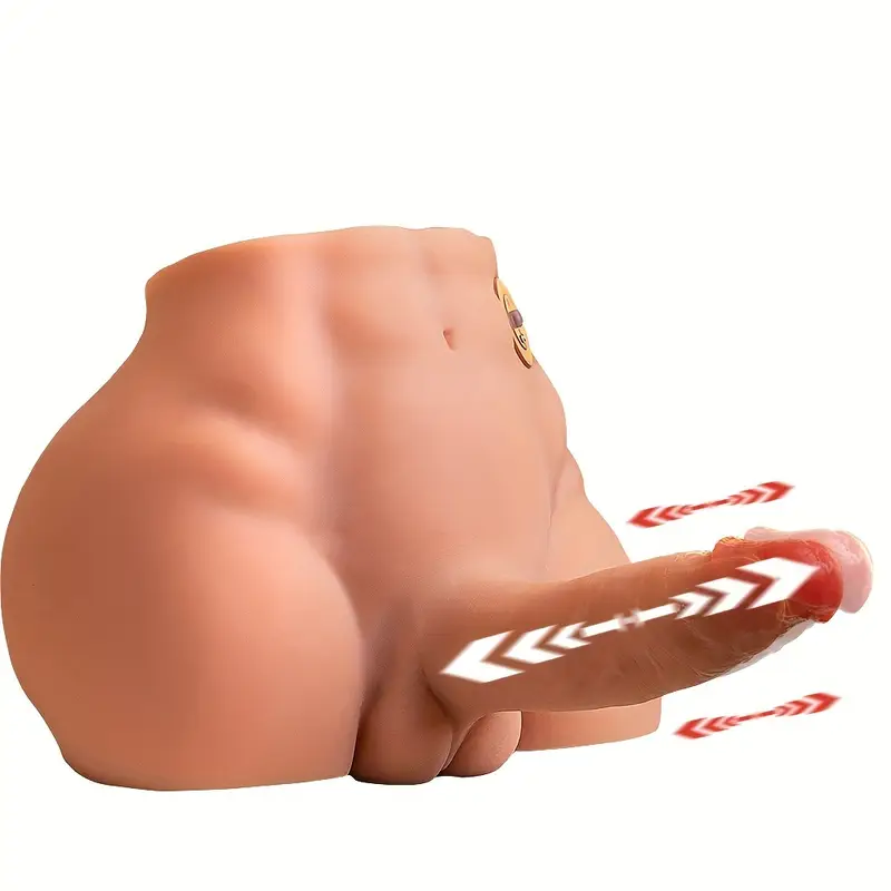 9.57Lb Realistic Male Torso Sex Doll with Thrusting Dildo - Image 6