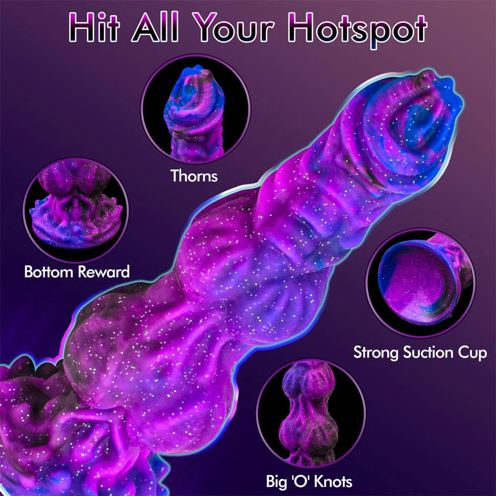 9.6 Inches Monster Dildo Fantasy Horse Dildo With 2 Big Knots And Strong Suction Cup - Image 3