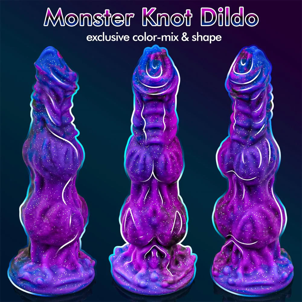 9.6 Inches Monster Dildo Fantasy Horse Dildo With 2 Big Knots And Strong Suction Cup - Image 4