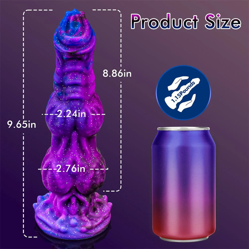 9.6 Inches Monster Dildo Fantasy Horse Dildo With 2 Big Knots And Strong Suction Cup - Image 6