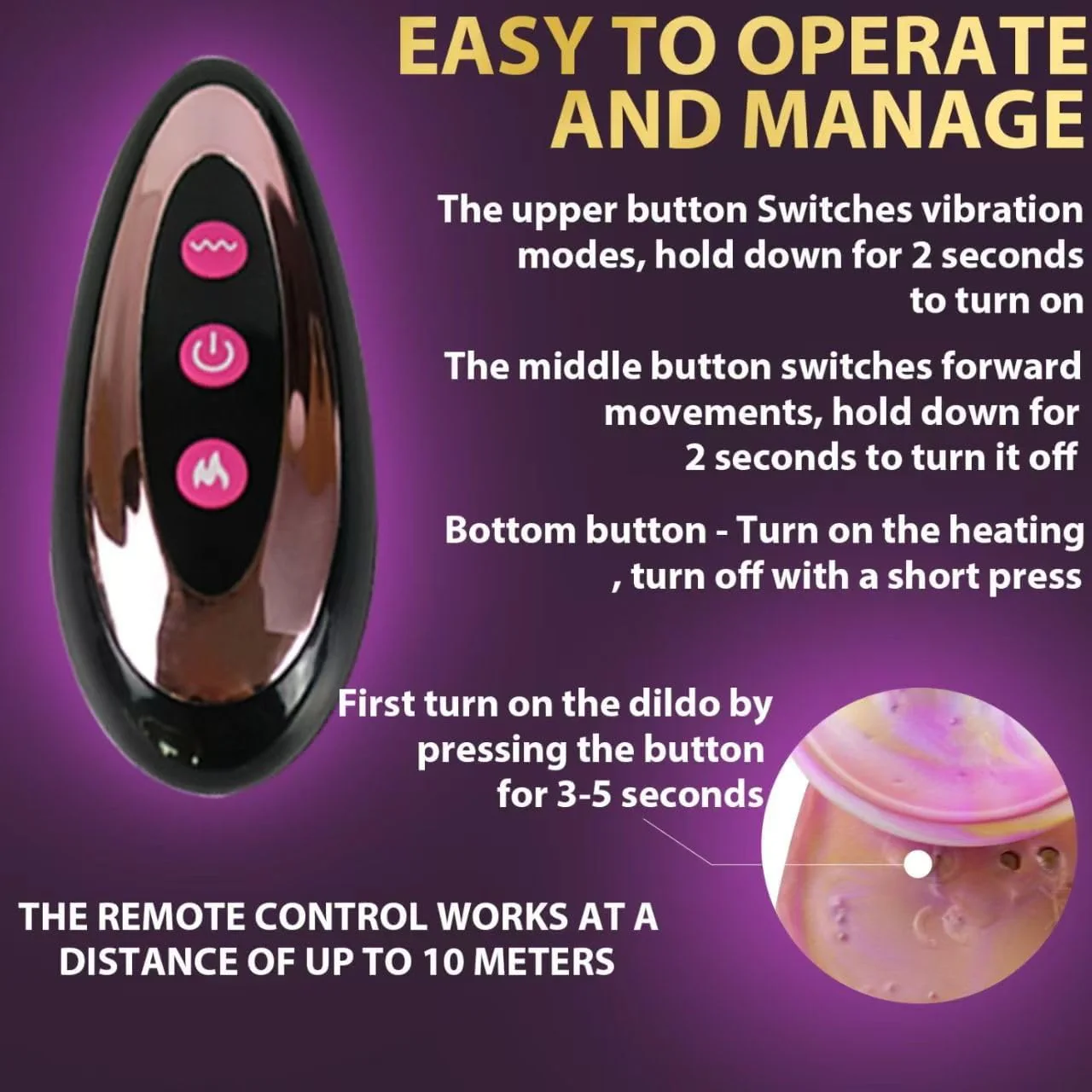 9 Inch Huge Monster Fantasy Dildo Thrusting Vibrator - Image 5