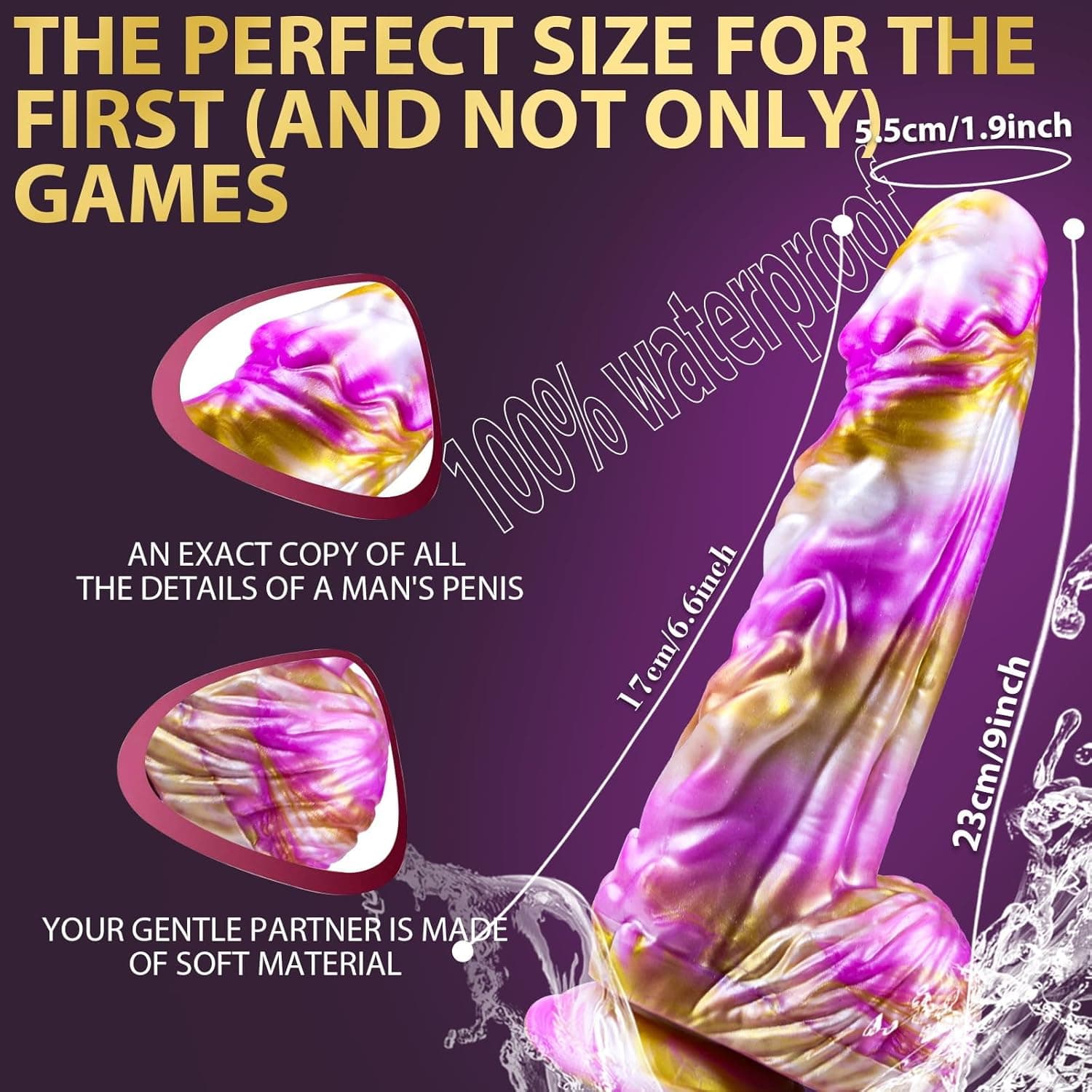 9 Inch Huge Monster Fantasy Dildo Thrusting Vibrator - Image 6