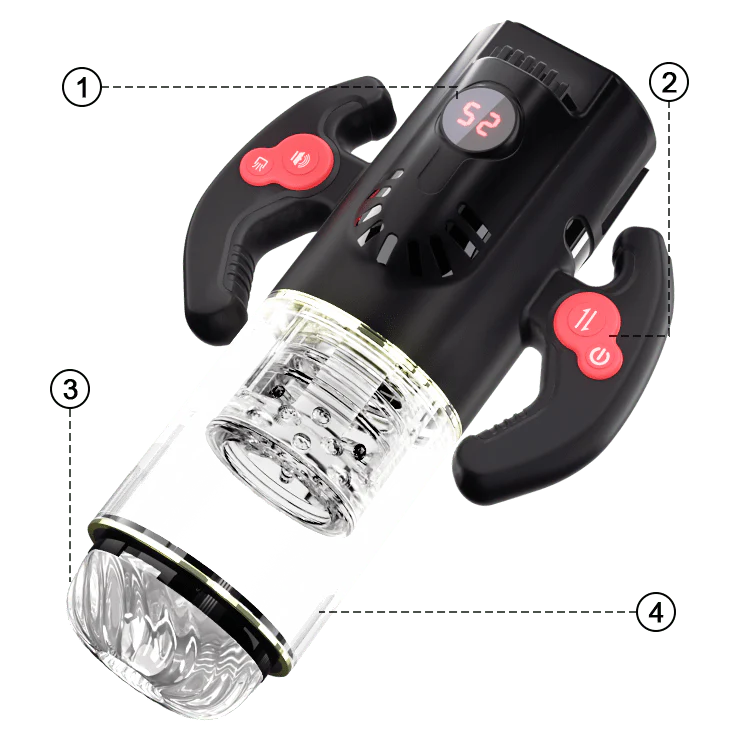Titanium Warrior Pro Sucking Rotating Thrusting Male Masturbator - Image 8
