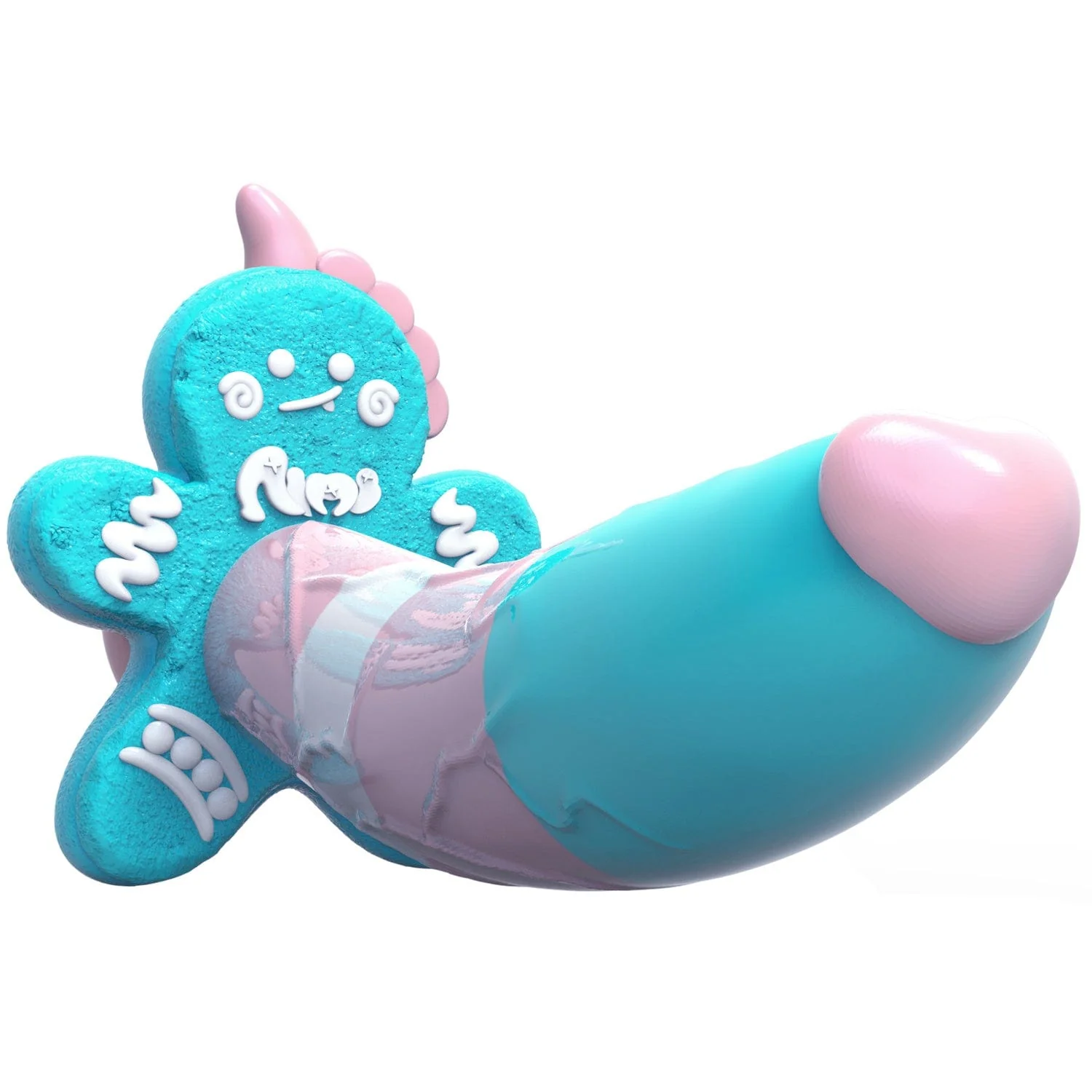 AIMITEX Gingerbread Man Dildo Suction Cup Manual Masturbator - Image 12