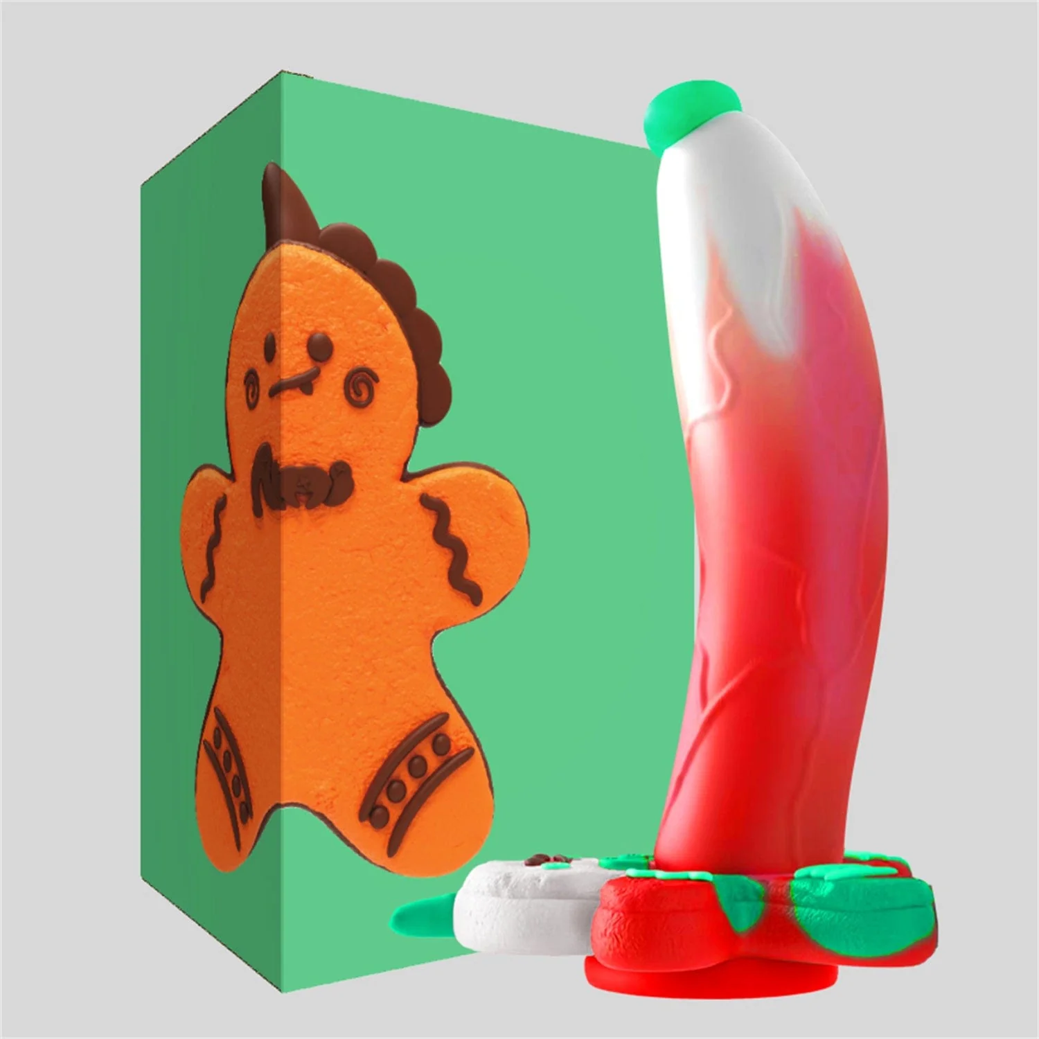 AIMITEX Gingerbread Man Dildo Suction Cup Manual Masturbator - Image 8