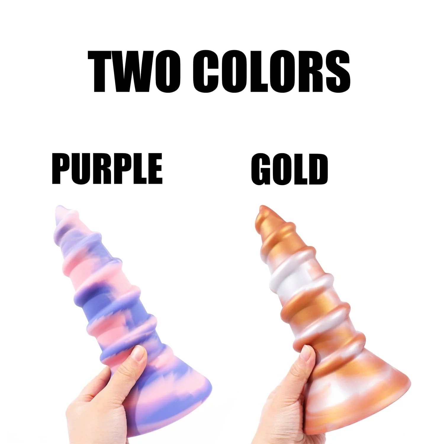 AIMITEX Gold Silicone Screw Super Thick Penis Butt Plug Anal Sex Toy - Image 8