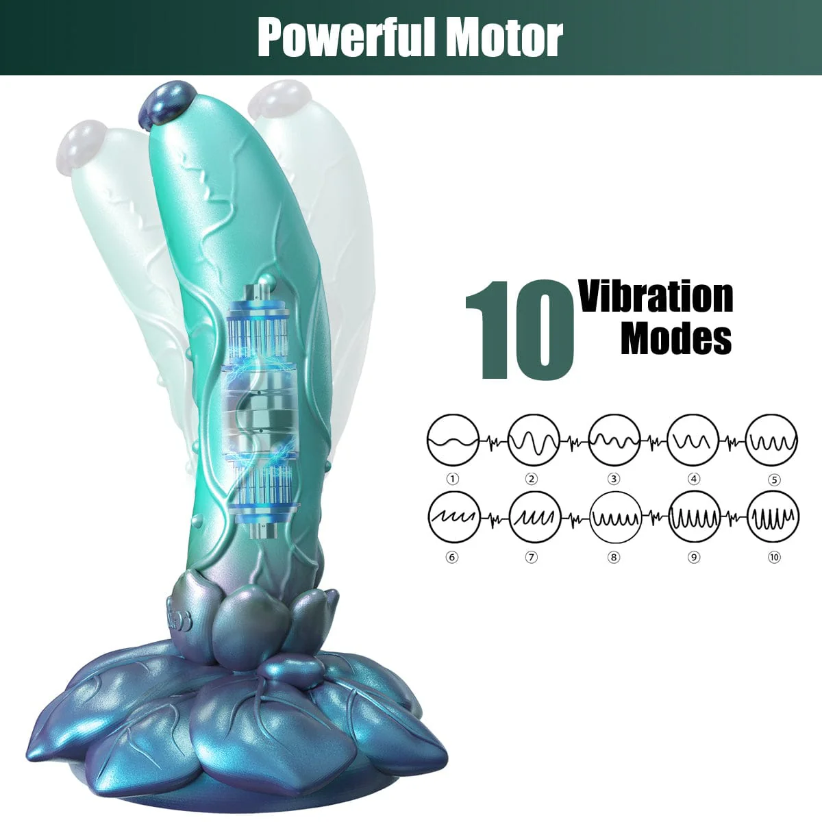 AIMITEX Rose Silicone Dildo Anal Plug Alien Cute Penis - Image 4