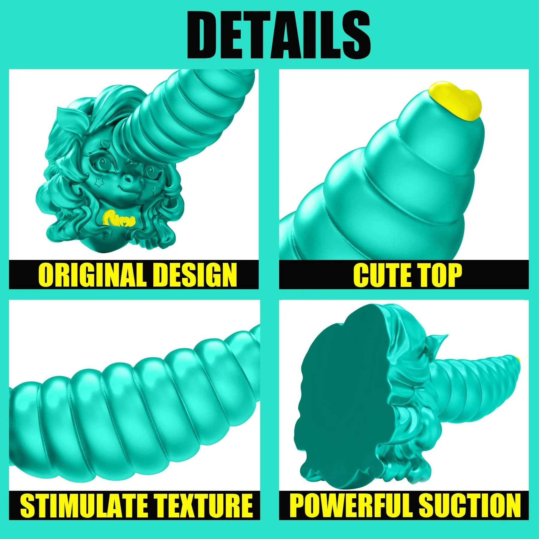 AIMITEX Unicorn Silicone Shaped Penis Anal Plug Masturbator - Image 2