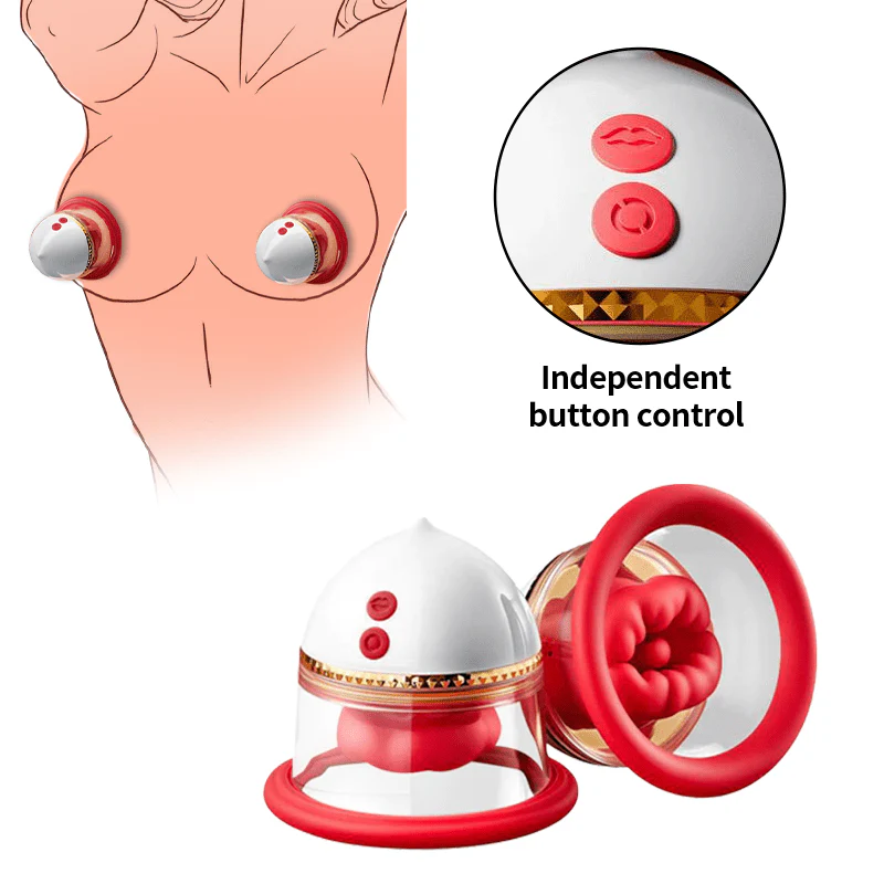 Angel Kiss Mouth Biting Vacuum Suction Breast Massager - Image 2
