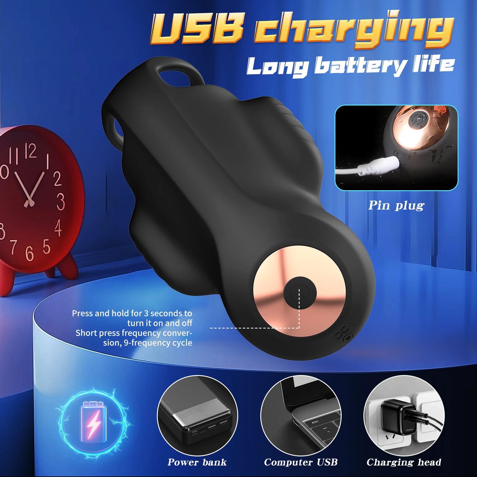 APP Control Male Trainer with Double Vibration & Locking Ring - Image 12