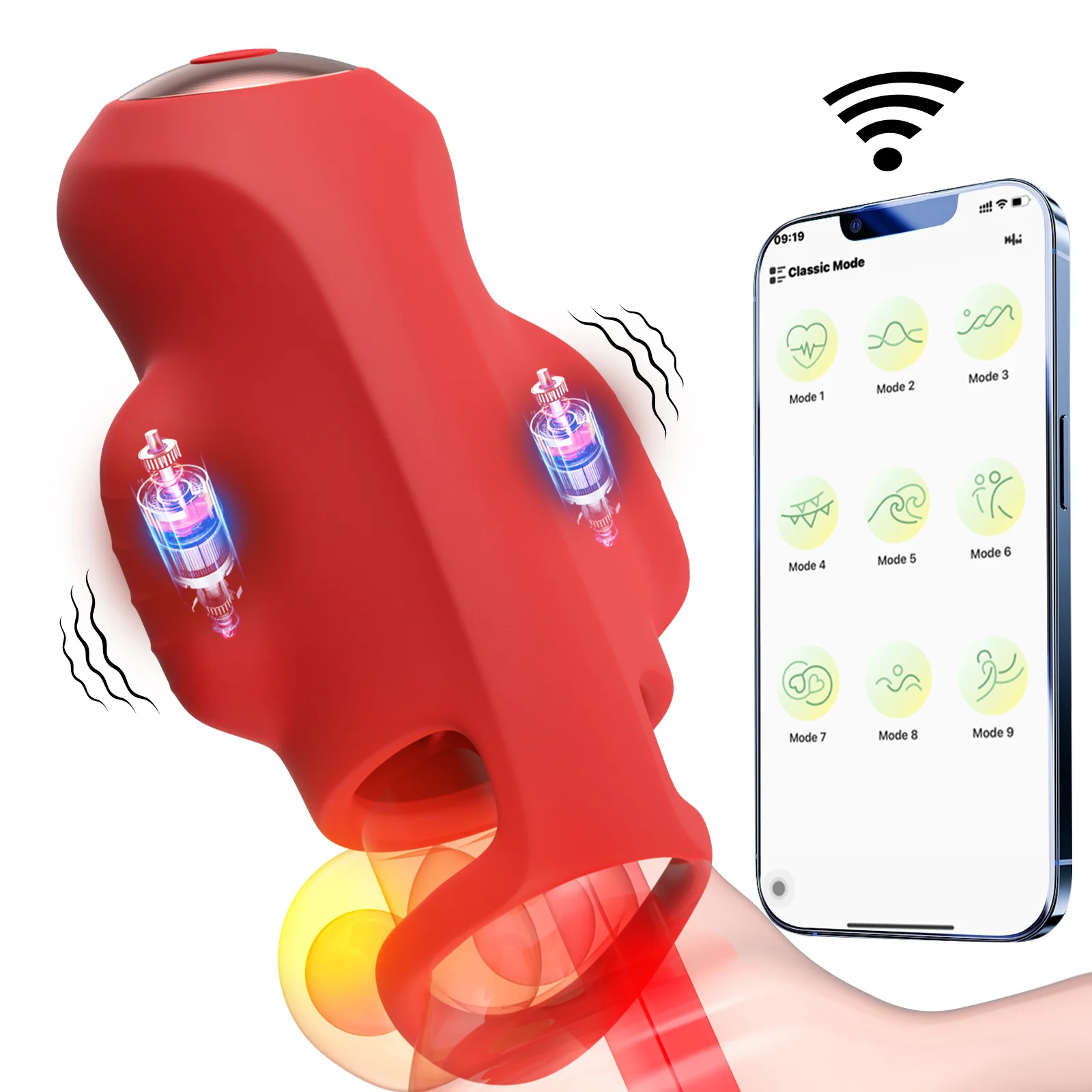 APP Control Male Trainer with Double Vibration & Locking Ring - Image 14