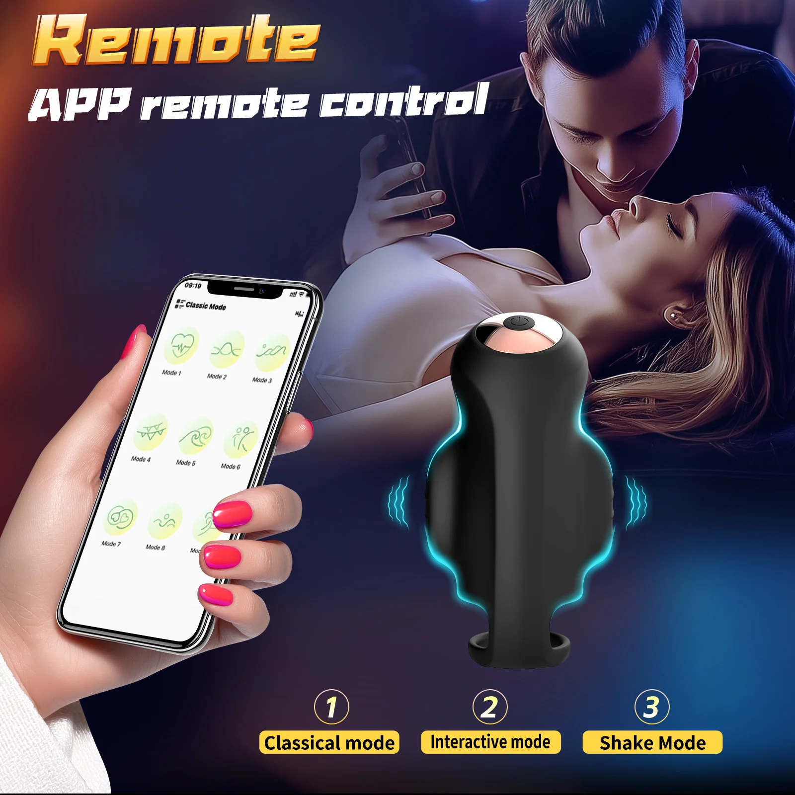 APP Control Male Trainer with Double Vibration & Locking Ring - Image 4